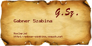 Gabner Szabina névjegykártya