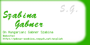 szabina gabner business card